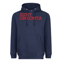 Navy Suny Oneonta Wordmark Heavyweight Hoodie - linhVisuals