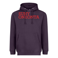 Plum Suny Oneonta Wordmark Heavyweight Hoodie - linhVisuals