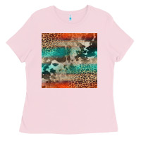 Bubblegum Pink Leopard Cowhide Pattern Ladies Tee - CowCowDesign