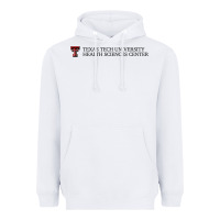 White Texas Tech University Health Sciences Center Wordmark Heavyweight Hoodie - linhVisuals