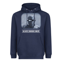 Navy klaatu barada nikto Heavyweight Hoodie - linhVisuals