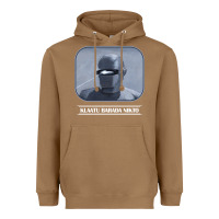Toasted Coconut klaatu barada nikto Heavyweight Hoodie - linhVisuals