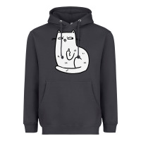 Smoke cat giving the finger Heavyweight Hoodie - linhVisuals