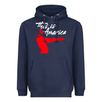 Navy this is america meme Heavyweight Hoodie - linhVisuals