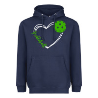 Navy love pickleball women Heavyweight Hoodie - linhVisuals
