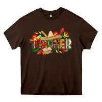 Chocolate Brown cinco de mayo teacher Heavy Core Tee - CowGirlArtShop