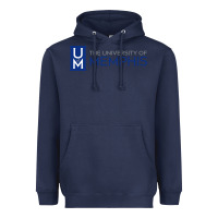 Navy University Of Memphis Wordmark Heavyweight Hoodie - linhVisuals