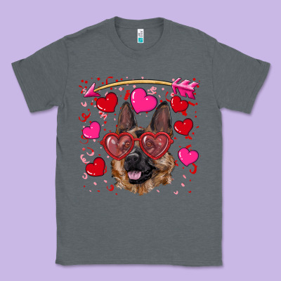 Valentine's German Shepherd Classic Tee Designed By Ranaportraitstore