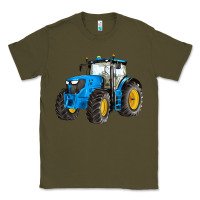 Army Green western farm tractor blue Classic Tee - Artiststas