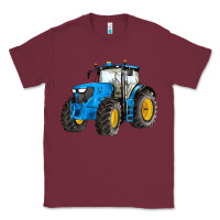 Burgundy western farm tractor blue Classic Tee - Artiststas