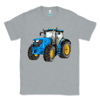 Heather Grey western farm tractor blue Classic Tee - Artiststas