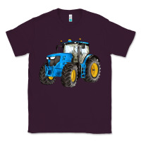 Plum western farm tractor blue Classic Tee - Artiststas