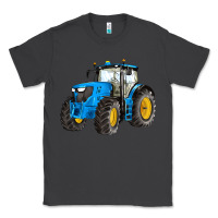 Smoke western farm tractor blue Classic Tee - Artiststas