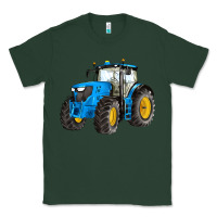 Sports Green western farm tractor blue Classic Tee - Artiststas