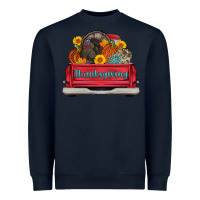 Navy thanksgiving truck turkey pumpkin Heavyweight Sweatshirt - AdoDesignShop