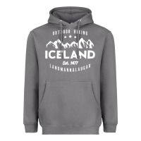 Storm iceland hiking landmannalaugar est 1477 Heavyweight Hoodie - linhVisuals