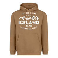 Toasted Coconut iceland hiking landmannalaugar est 1477 Heavyweight Hoodie - linhVisuals