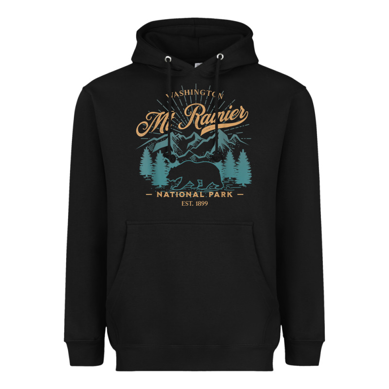 Mount Rainier National Park Washington Usa Vacation Hiking Heavyweight Hoodie by linhVisuals | Teevron