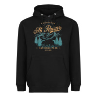 Black mount rainier national park washington usa vacation hiking Heavyweight Hoodie - linhVisuals