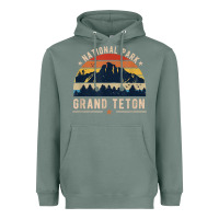 Sage national park grand teton vintage retro hiking Heavyweight Hoodie - linhVisuals