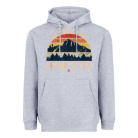 Heather Grey national park grand teton vintage retro hiking Heavyweight Hoodie - linhVisuals