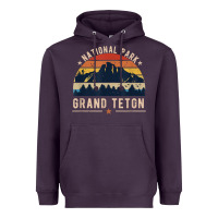 Plum national park grand teton vintage retro hiking Heavyweight Hoodie - linhVisuals