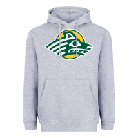 Heather Grey Alaska Anchorage Seawolves Heavyweight Hoodie - linhVisuals