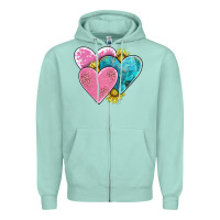 Seafoam hearts Zipper Hoodie - AdoDesignShop