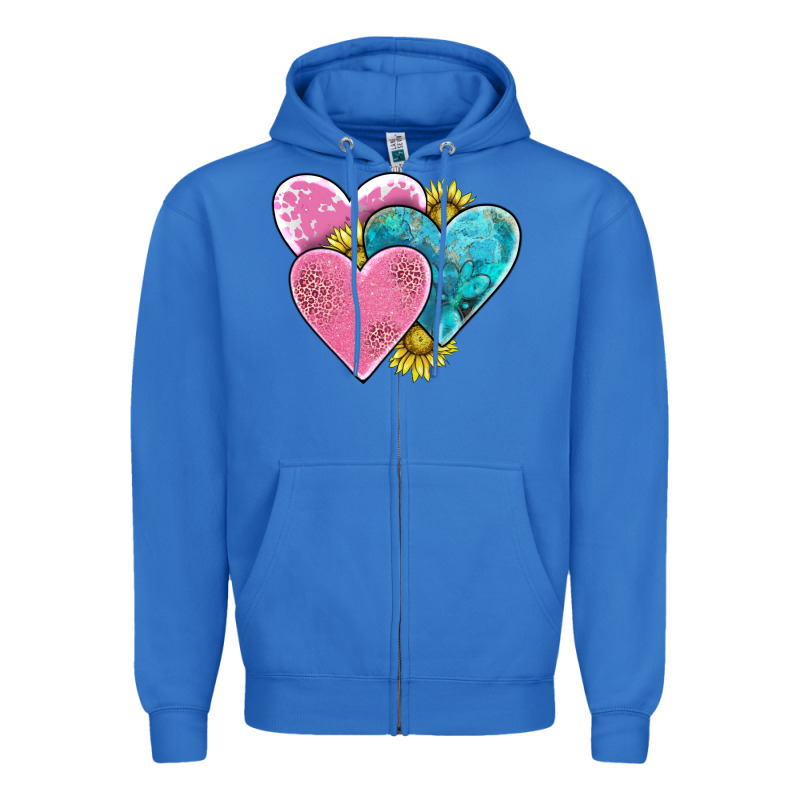 Hearts Zipper Hoodie by AdoDesignShop | Teevron