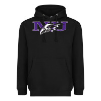 Black Niagara Purple Eagles Heavyweight Hoodie - linhVisuals