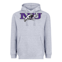Heather Grey Niagara Purple Eagles Heavyweight Hoodie - linhVisuals
