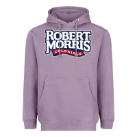 Lavender Robert Morris Colonials Wordmark Heavyweight Hoodie - linhVisuals