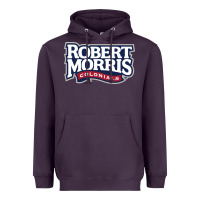 Plum Robert Morris Colonials Wordmark Heavyweight Hoodie - linhVisuals