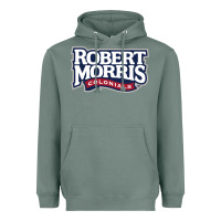 Sage Robert Morris Colonials Wordmark Heavyweight Hoodie - linhVisuals