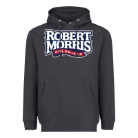 Smoke Robert Morris Colonials Wordmark Heavyweight Hoodie - linhVisuals