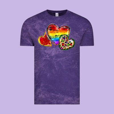 Pride Hearts Vintage Tee Designed By Fadigitalartstudio