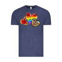 Vintage Denim Pride hearts Vintage Tee - FaDigitalArtStudio