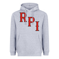 Heather Grey Rpi Engineers Hockey Heavyweight Hoodie - linhVisuals