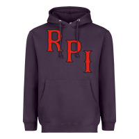 Plum Rpi Engineers Hockey Heavyweight Hoodie - linhVisuals