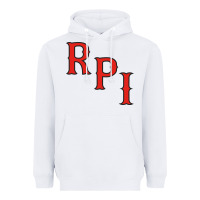 White Rpi Engineers Hockey Heavyweight Hoodie - linhVisuals