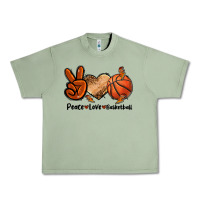 Oil Green Peace Love Basketball Urban Heavy Tee - FaDigitalArtStudio