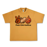 Peanut Butter Peace Love Basketball Urban Heavy Tee - FaDigitalArtStudio