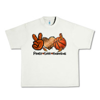 Pistachio Peace Love Basketball Urban Heavy Tee - FaDigitalArtStudio