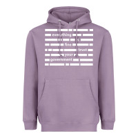 Lavender Everything is fine trust your government Heavyweight Hoodie - linhVisuals