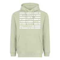 Matcha Everything is fine trust your government Heavyweight Hoodie - linhVisuals