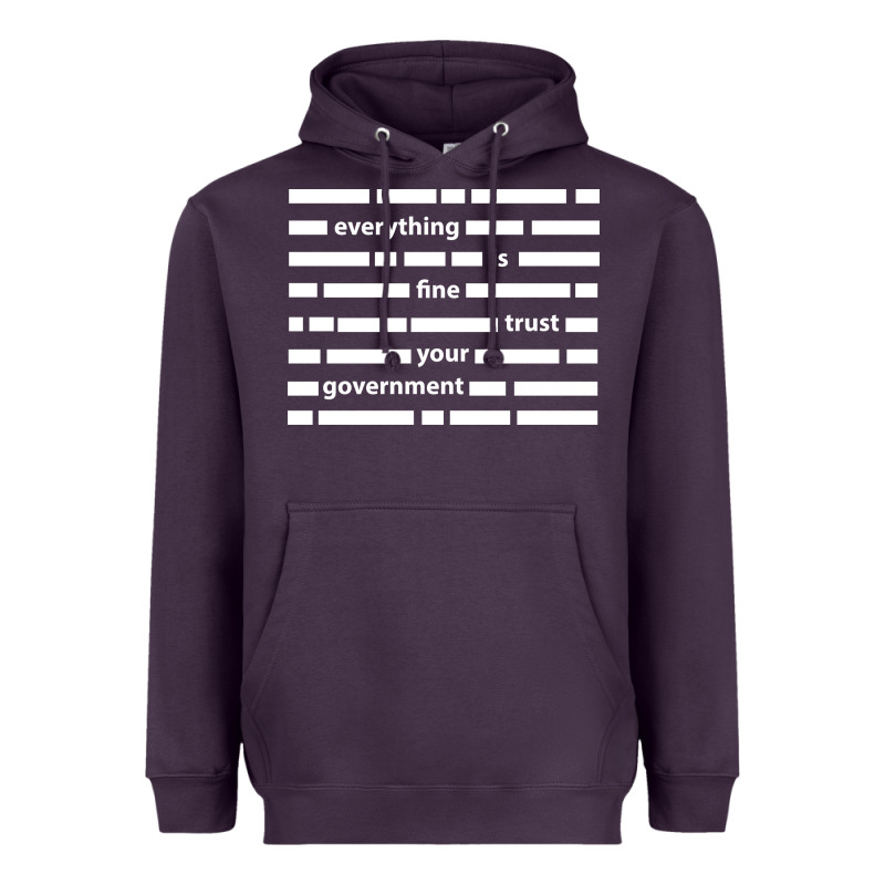 Everything Is Fine Trust Your Government Heavyweight Hoodie by linhVisuals | Teevron
