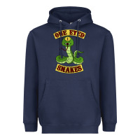 Navy one eyed snakes Heavyweight Hoodie - linhVisuals