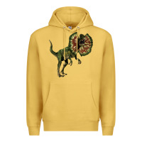 Antique Gold Dilophosaurus Premium Hoodie - LillyAllenDesigns