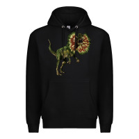 Black Dilophosaurus Premium Hoodie - LillyAllenDesigns