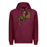 Burgundy Dilophosaurus Premium Hoodie - LillyAllenDesigns